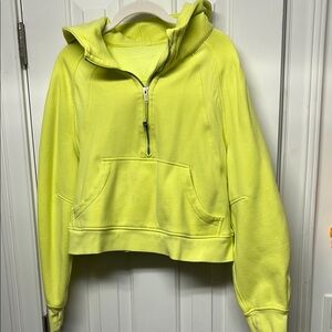 Bright Yellow Half-Zip Hoodie